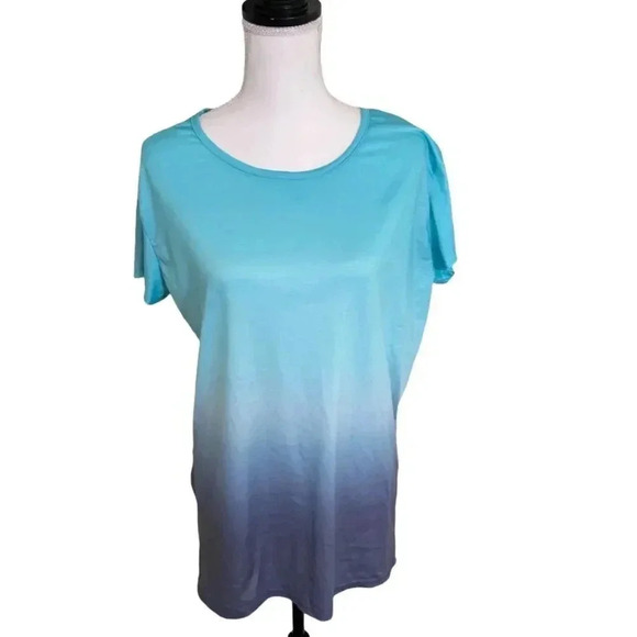 Gradient cotton/poly blend tee shirt, size M EUC - Picture 1 of 7